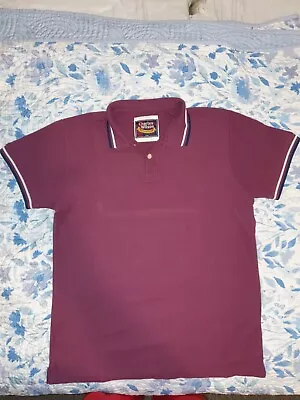 NEW Charles Wilson Golf Polo Shirt Mens Large Burgundy Outdoor Casual Adult  • £15.99