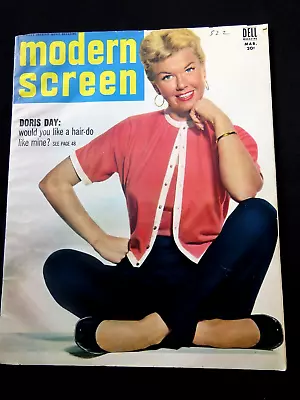 Modern Screen March 1955 Doris Day Pier Angeli Vic Damone Marilyn Monroe • $16.99