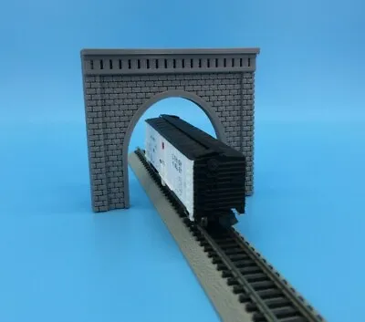 2 TUNNEL PORTALS CUT STONE / BRICK For Single Track - N Scale 1:160 Gauge PORTAL • $18.83