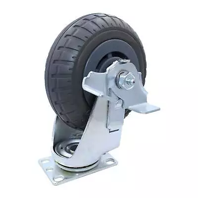 SNAP-LOC 400 Lb Caster 6 Inch Extreme-Duty Synthetic Rubber Swivel-Brake • $36.99