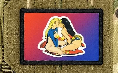 Wonder Woman Supergirl Kissing Morale Patch / Military Badge ARMY Tactical 221 • $8.99