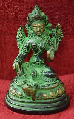 $53.23 • Buy Antique Tara Design Durga Mata Figurine Decorative Statue Handmade Brass VR478
