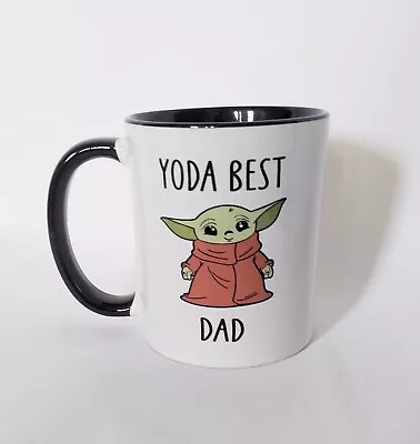 Baby Yoda Yoda Best Dad Black White Coffee Tea Mug • $19.99