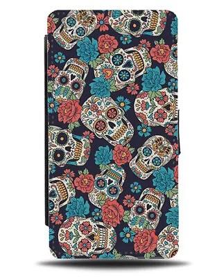 Mexican Sugarskull Pattern Flip Wallet Case Mexico Colourful Vintage Floral N584 • £19.99