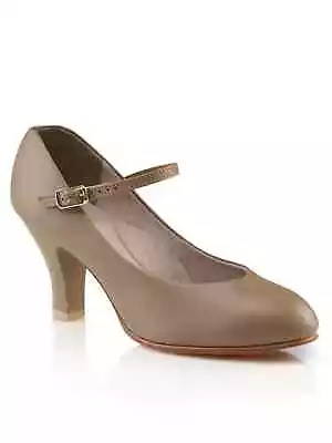 Capezio 656 Leather Character Shoe Stage Theatre Jazz 3  Heel New Yorker Tan • £56.99