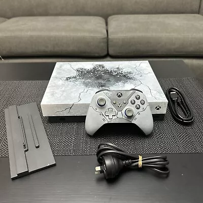 $379 • Buy Microsoft Xbox One X Game Console Limited Edition Gears Of War Edition Complete 