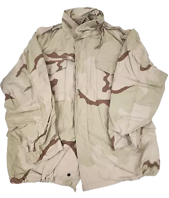 Used US GI 3 Color Desert Camo M-65 Field Jacket  *mocinc.1982* • $79.99