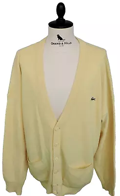 Vitnage Chemise Lacoste  Yellow Mens Long Sleeve Casual Cardigan Size XXL • $34.09