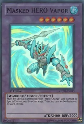 Yugioh! LP Masked HERO Vapor - GENF-EN095 - Super Rare - 1st Edition Lightly Pla • $2.46