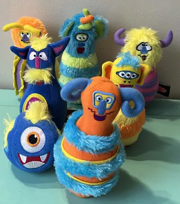 Melissa & Doug Monster Bowling Game 6 Soft Plush Pins & Ball Toddler Toy Ages 2+ • $9.50