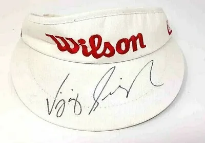 Vijay Singh Autographed Wilson Golf Visor White Adjustable • $32.86