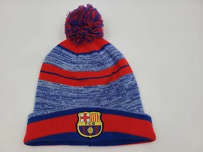 FC Barcelona Beanie Winter Knit Hat Stocking Cap FCB Soccer Football Blue Red • $8.99