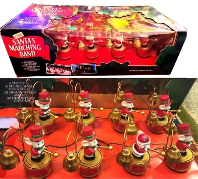 Santas Marching Band MR CHRISTMAS MICE RED Top Hat Animated Musical 1992 Vintage • $195