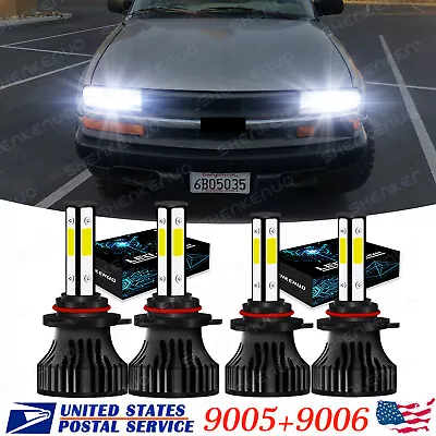 For Chevy S10 1998 - 2002 2003 6000K LED Headlight High&Low Bulbs Combo 4pcs • $27.99