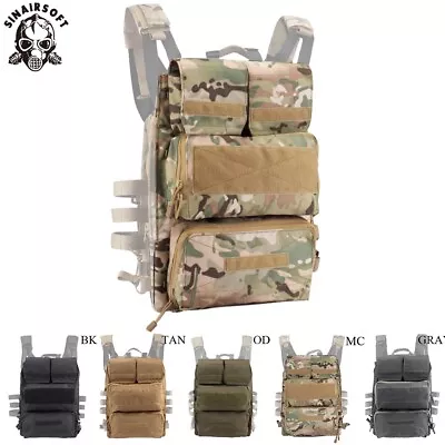 1000D Nylon Airsoft Zipper Panel Pouch Bag Back Pack For JPC 2.0 Tactical Vest • $75.89
