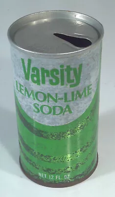 Vintage Varsity Lemon Lime Soda Pop Can Straight Steel Milwaukee WI • $4.99