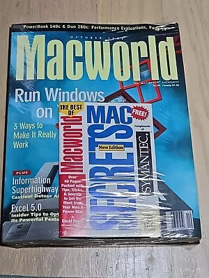 Vintage MACWORLD Magazine October 1994 SEALED!  W Bonus Booklet • $59.99