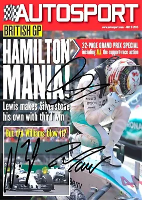 A4 Size Newspaper Lewis Hamilton Silverstone F1 Signed Picture. • £9.99