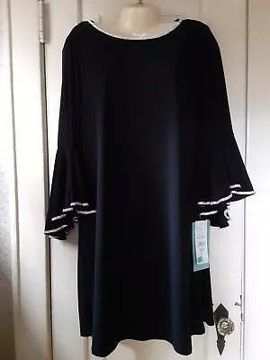 MSK Woman's 3/4 Sleeve Embellished Dress Size Large   NEW WITH TAGS • $23.95