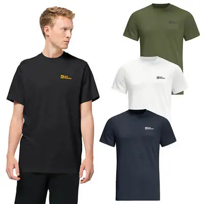 Jack Wolfskin Mens Essential Lightweight Soft Feel Organic Cotton T-Shirt • £23.99