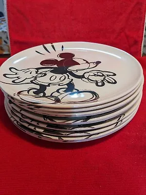 Zak Designs Mickey & Minnie Mouse Melamine 10  Plates  Set Of 10 Pieces • $18.50