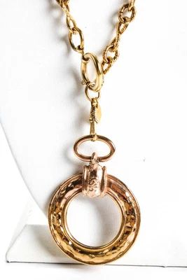 $1052.01 • Buy Chanel Womens Vintage Long Hammered Pendant Necklace