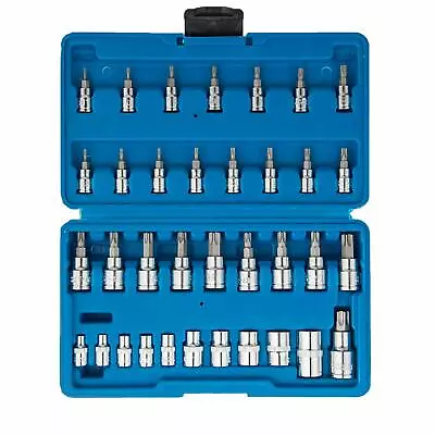  35 Pc Torx Bit And E-Socket Set With Case W/ Industrial S2 Steel Bits • $24.95