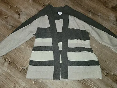 Old Navy Women's Open-Front 3/4 Sleeve Cardigan Sweater Size XL Beige White • £13.02