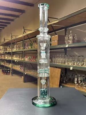 $64.99 • Buy 16  Inch Glass Water Pipe Bong - Matrix Perc - High Quality - Teal