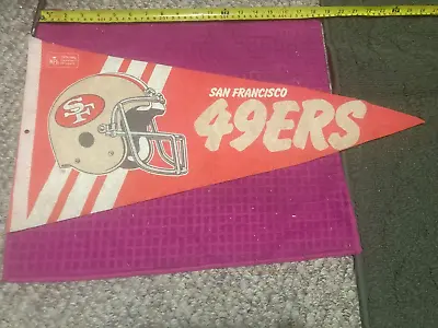 VINTAGE - San Francisco 49ers NFC NFL SOUVENIR HELMET Pennant BANNER - SHIP FAST • $13.69