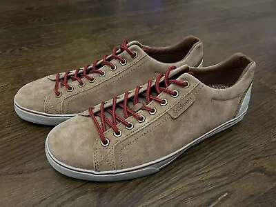 NWOB Columbia Men’s Brown/Red Suede Leather Sneakers Size 11.5 • $40