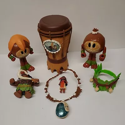 Disney Moana Percussion DrumSet W/2 Kakamora Shakers Figures And Play Jewelry! • $28.99