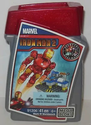 NEW: Mega Bloks: Marvel Iron Man 2 Mark IV Workbench Sealed Set  - FREE SHIPPING • $39.95