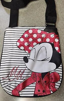 Disney Minnie Mouse Glitter  Crossbody Shoulder Bag Purse • $24