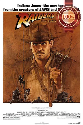 Indiana Jones Raiders Of The Lost Ark 1981 Original Movie Print Premium Poster • $119.95