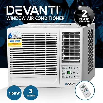 $444.95 • Buy Devanti 1.6kW Window Air Conditioner W/o Reverse Cycle Wall Box Cooling Cooler