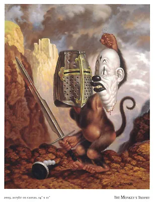 Todd Schorr  The Monkey's Trophy  Image Art Book Page: Frame It • $5.95