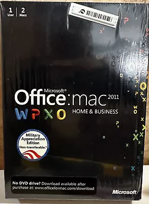 Microsoft Office MAC 2011 Home And Business DVD BRAND NEW STILL SEALED • $35.99