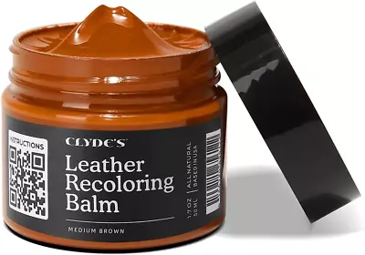 Clyde'S™ Leather Recoloring Balm | Non Toxic Leather Color Restorer For Furnitur • $40.99