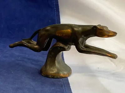 Vtg 1930's Greyhound Ornament Hood Metal Racing Dog Figure • $124.95