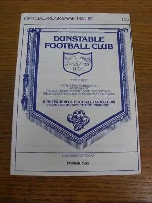 22/08/1981 Dunstable V Fareham Town  . FREE POSTAGE On All UK Orders. • £3.99