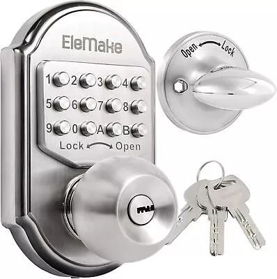 Keyless Deadbolt Lock Entry Door Keypad Knob Code Security With Keys Mechanical • $59.97