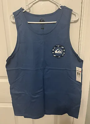 QUIKSILVER Hawaii Surf Men's Logo Blue Tank Top Regular Fit Large • $17