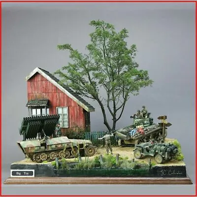 WW2 1/35 Scale Military Model Kit German Soldier Model Kits Shelter House DIY • $24.58