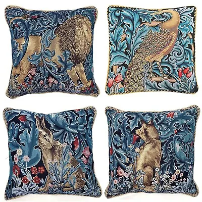 £22.99 • Buy Signare Tapestry Cushion Cover William Morris The Fox The Lion The Hare Peacock
