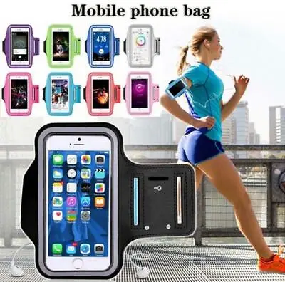 Apple IPhone Gym Running Yoga Jogging Armband Case Key Holder For Samsung Phones • £4.95