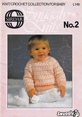 SIRDAR SNUGGLY Knit/Crochet Book No. 2 Baby Angel Top/Pram Sets/Shawls 18-21  • £3.50