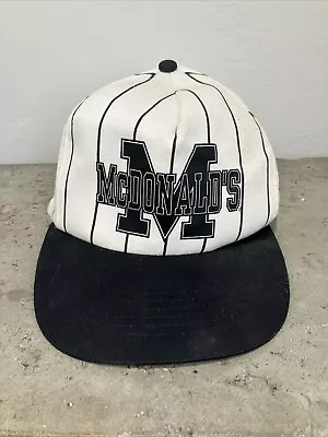 McDonald’s Vintage Pinstripe Hat Cap Snapback Rare Baseball 90’s • $12