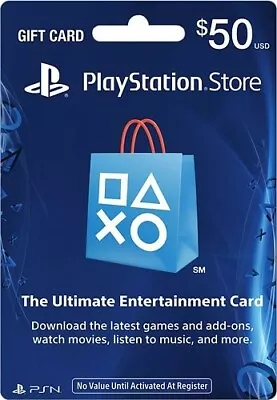 Sony US Playstation Network Playstation Store PSN USD $50x10=$500 • $600