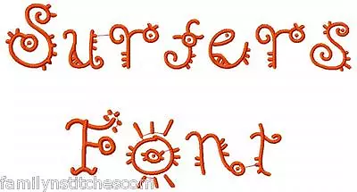 Surfer Font Machine Embroidery 240 Designs 3 Sizes • $7.99